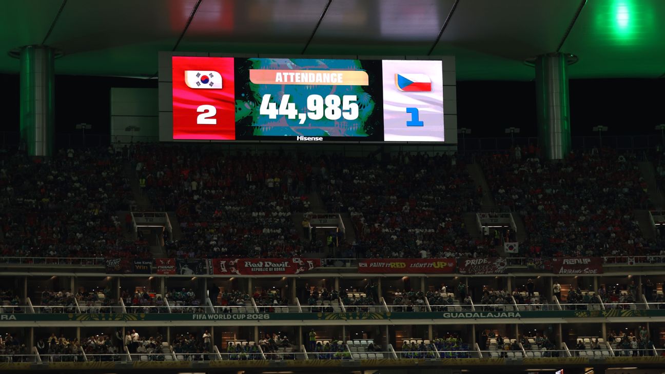 FIFA坚持44985人观众数：韩国vs捷克世界杯比赛空座风波
